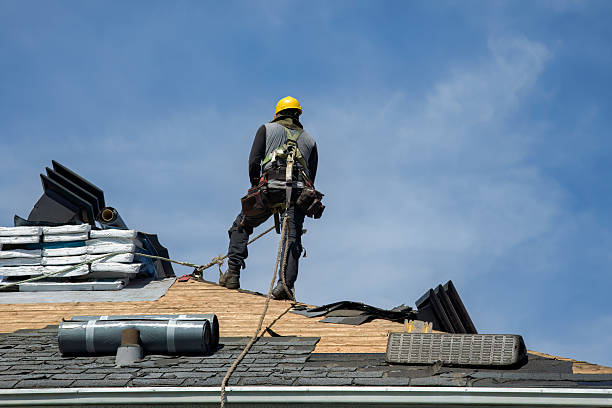 Professional Gutter Installation technician working in Lake Station, IN